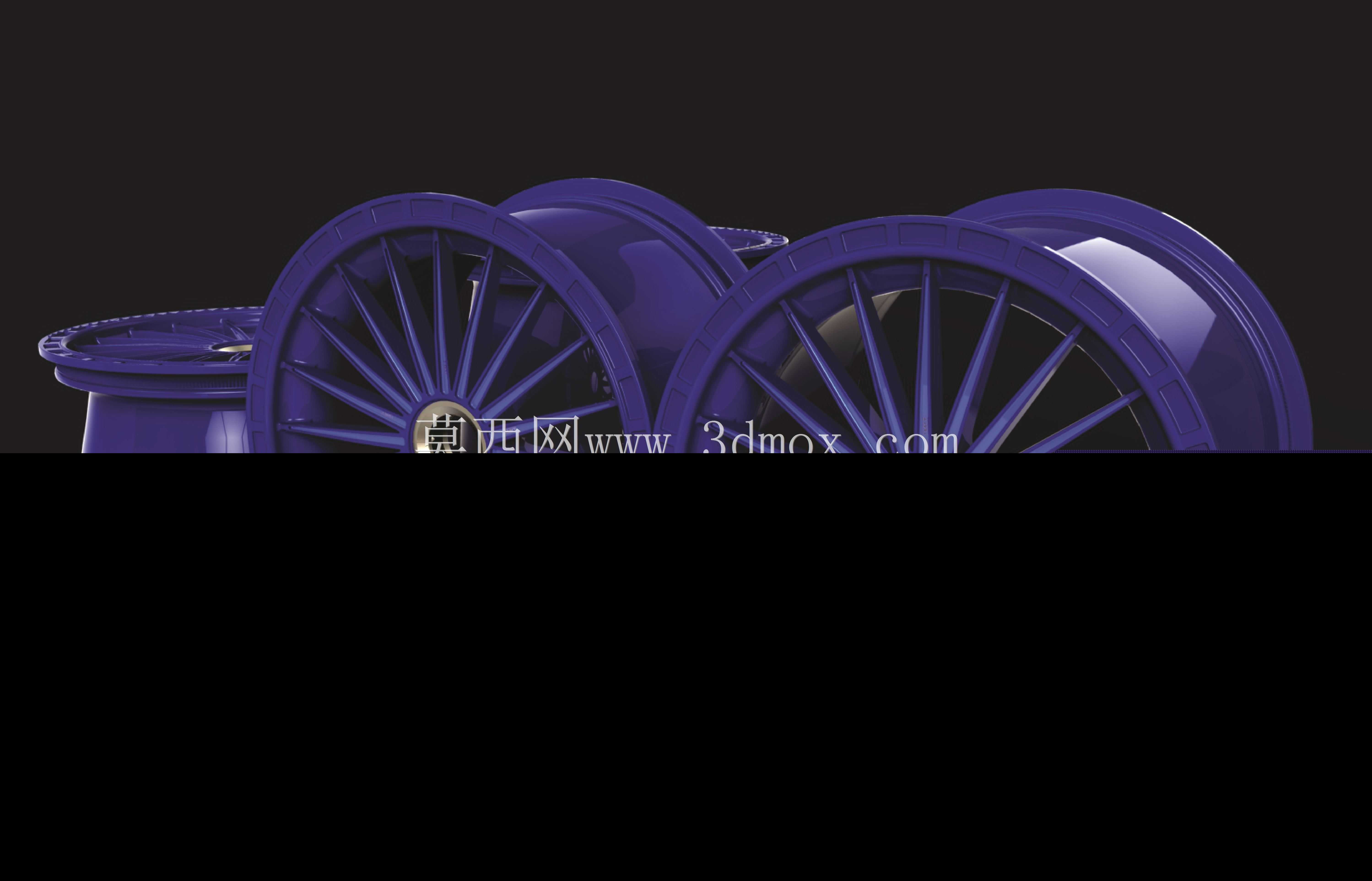 Idsa/keyshot渲染挑战:GT车轮R20后部