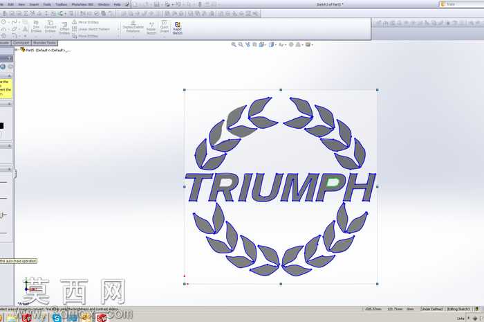 教程-提示-在SolidWorks中使用Autotrace