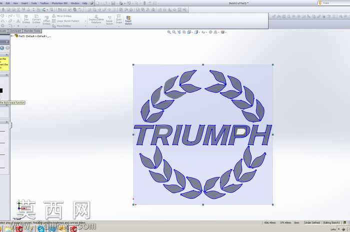 教程-提示-在SolidWorks中使用Autotrace