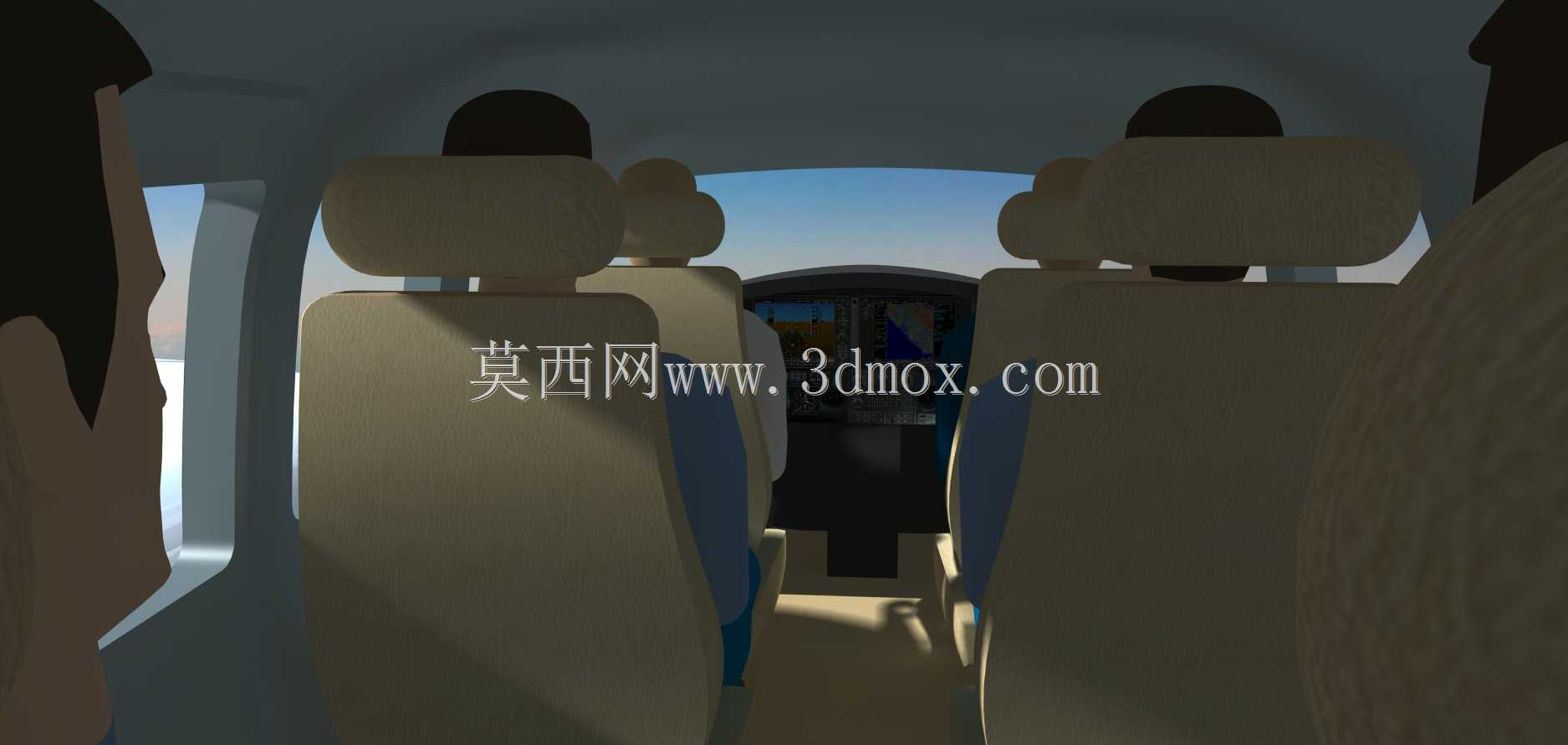 6座双引擎螺旋桨飞机
