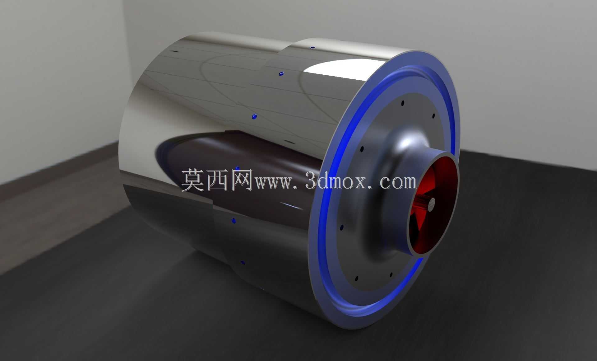 Keyshot渲染涡轮喷气发动机TJE200FH反转