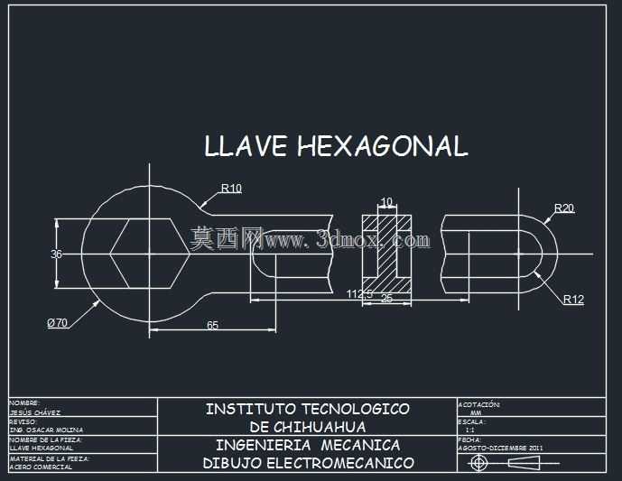 六角键(AUTOCAD\u0026.DXF)