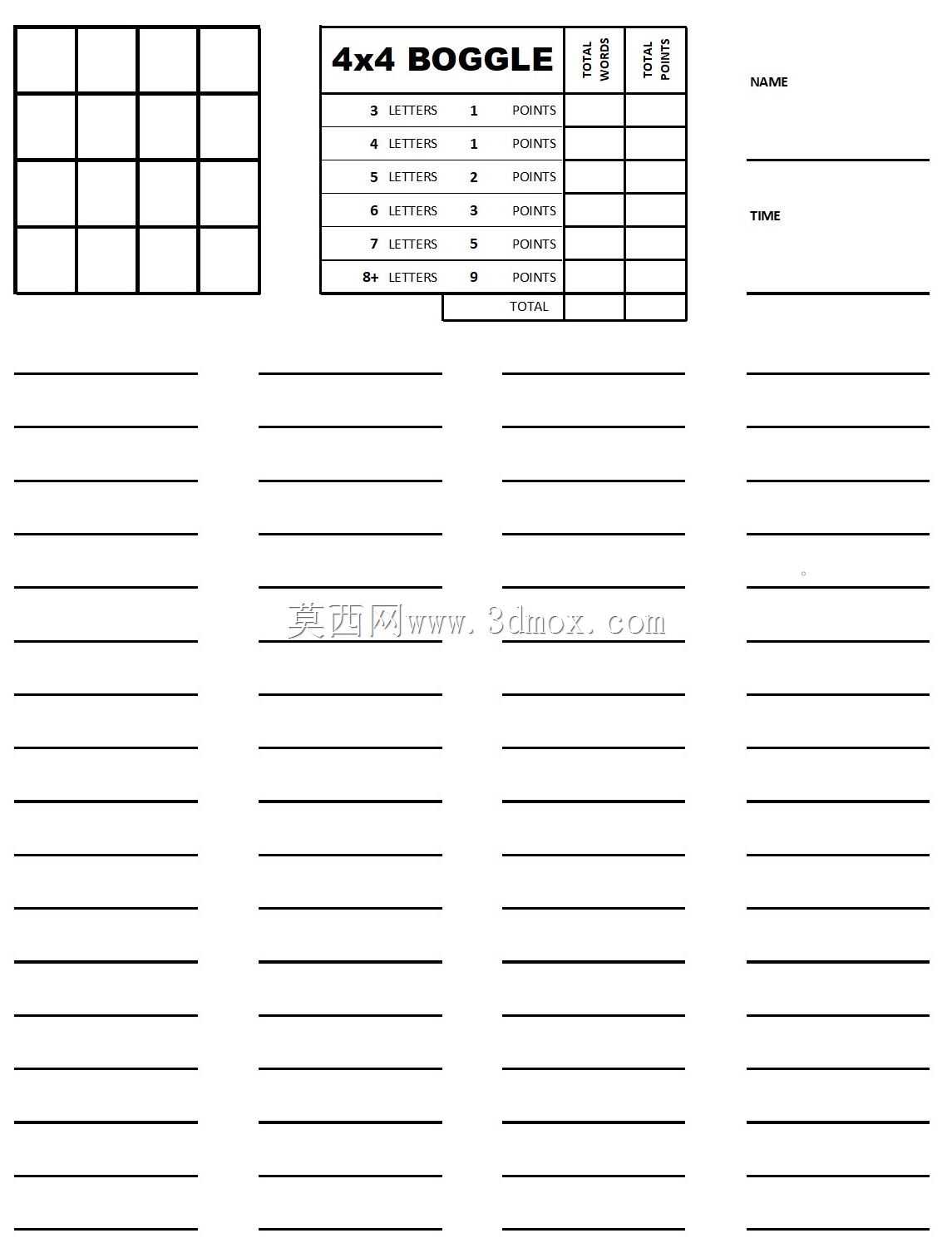 游戏-BOGGLE,塑料底座