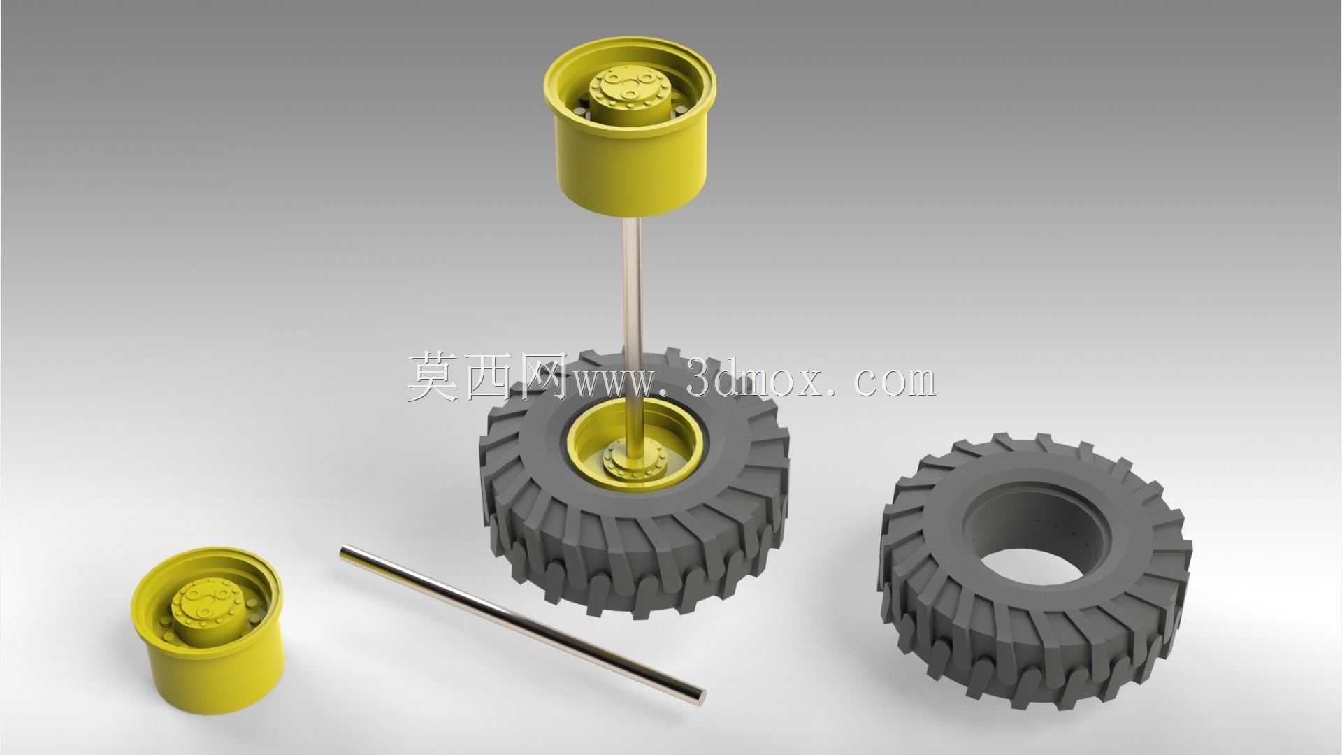 轮式装载机-轮胎轮辋总成-Solidworks教程HP
