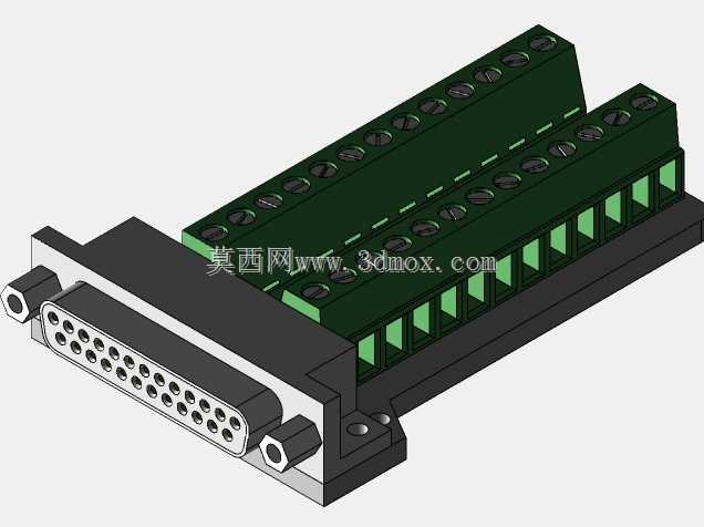 膨胀接头Db25 D-sub阴插头25针端口2排端子分接PCB板