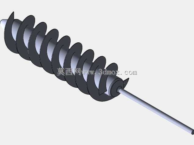 SolidWorks中的螺杆式水轮机