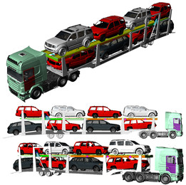 汽车运输半挂车(带头卡车)