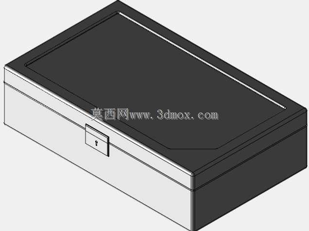 带10个插槽的手表盒-黑色真皮