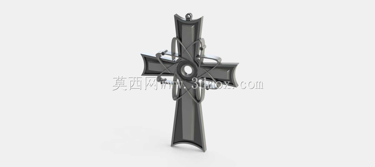 原子十字架吊坠