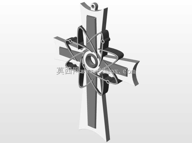 原子十字架吊坠