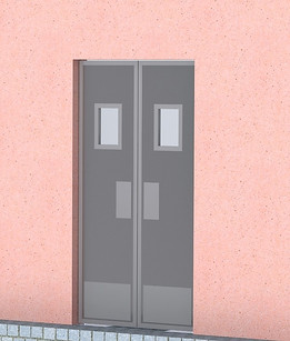 Puerta doble de acero inoxidable con bisagra hidráulica/双不锈钢门液压铰链