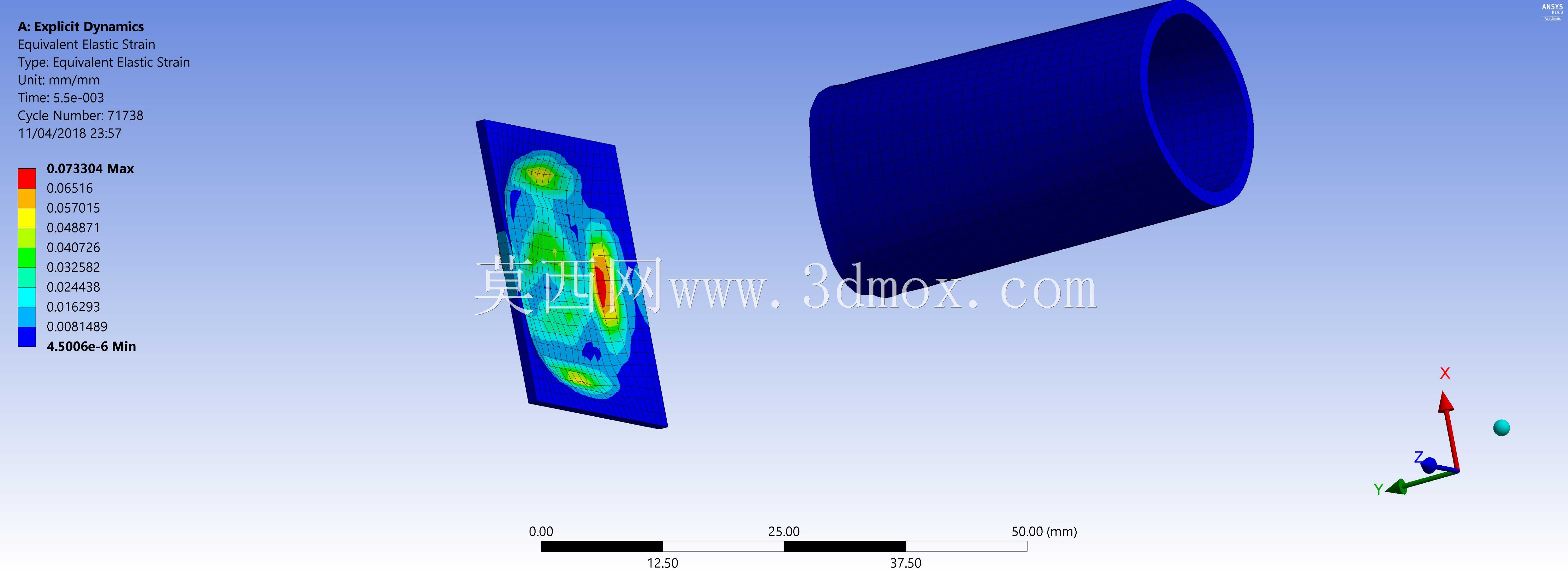 Ansys��ʽ��̬Բ����ײ