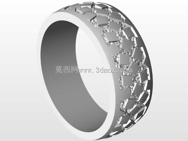 无珐琅3D模型3D CAD结婚戒指