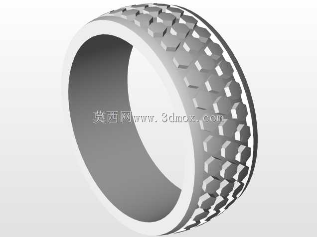 无珐琅3D模型3D CAD结婚戒指