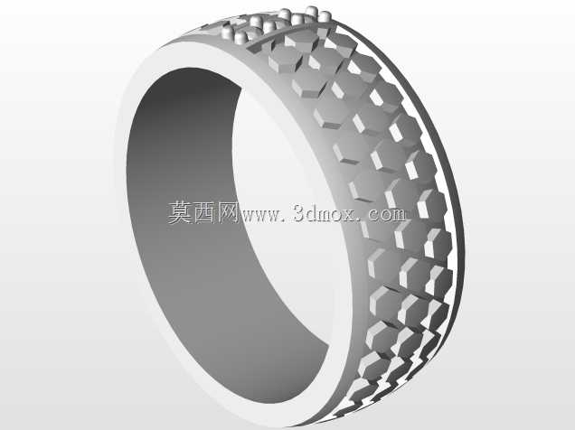无珐琅3D模型3D CAD结婚戒指