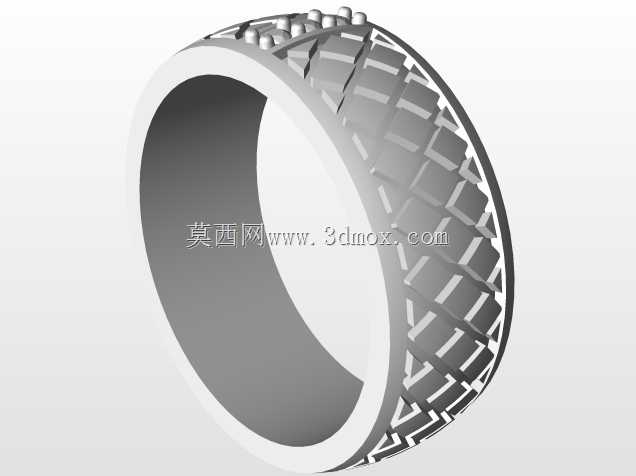 无珐琅3D模型3D CAD结婚戒指