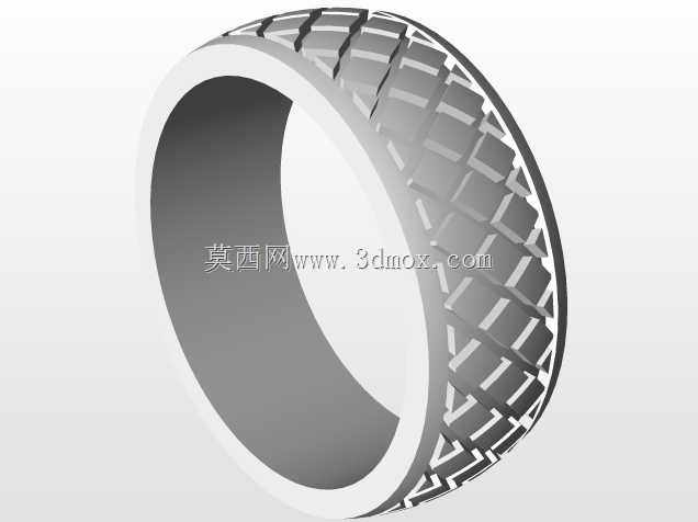 无珐琅3D模型3D CAD结婚戒指