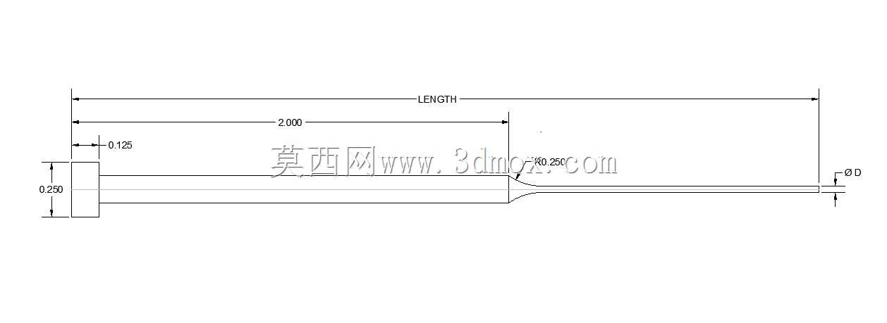 DME英寸顶针肩部2\“(?1/32\”-?7/64\”)