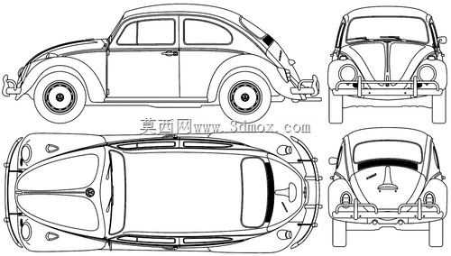 大众(VW)SOLIDWORKS上的甲壳虫..古董车