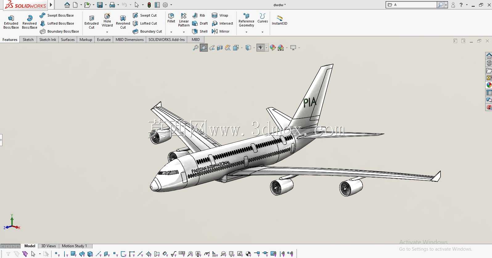 SOLIDWORKS�ϵĿտ�A380