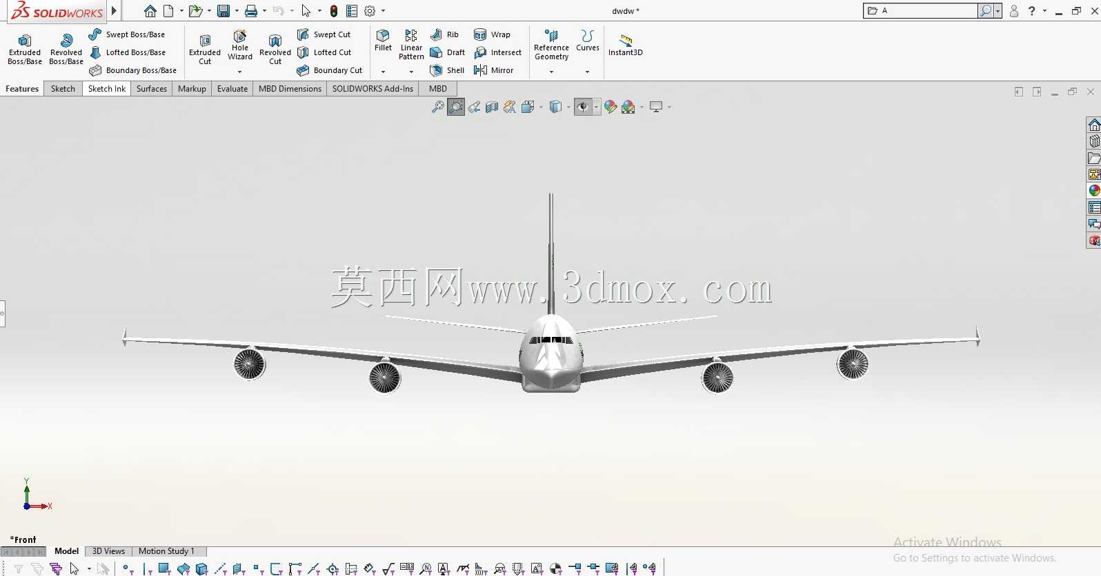 SOLIDWORKS�ϵĿտ�A380