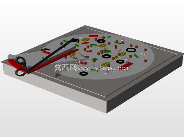 带装饰配件的方形烘焙操作托盘结构