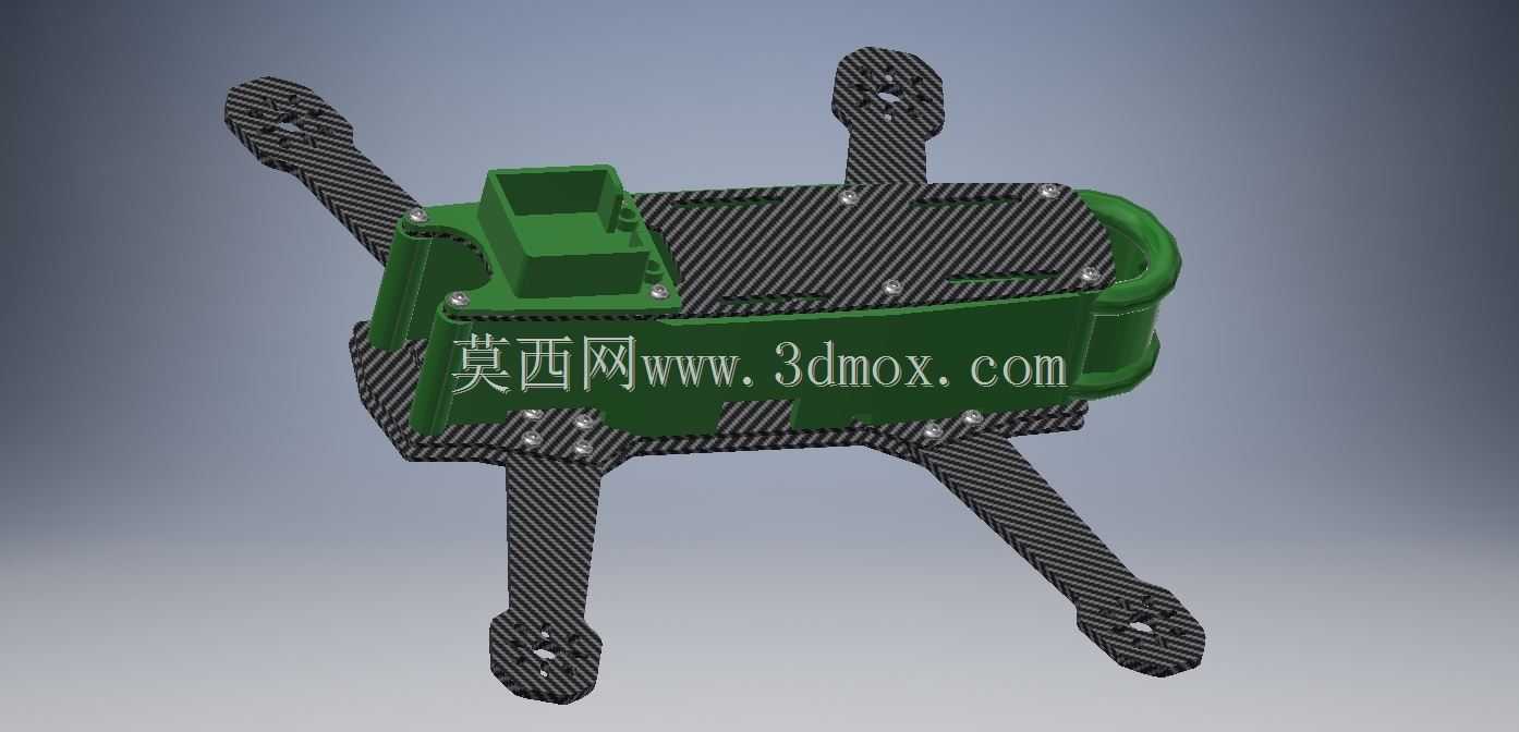 ZMR250机身带有F4 V3 flightcontroller支架。