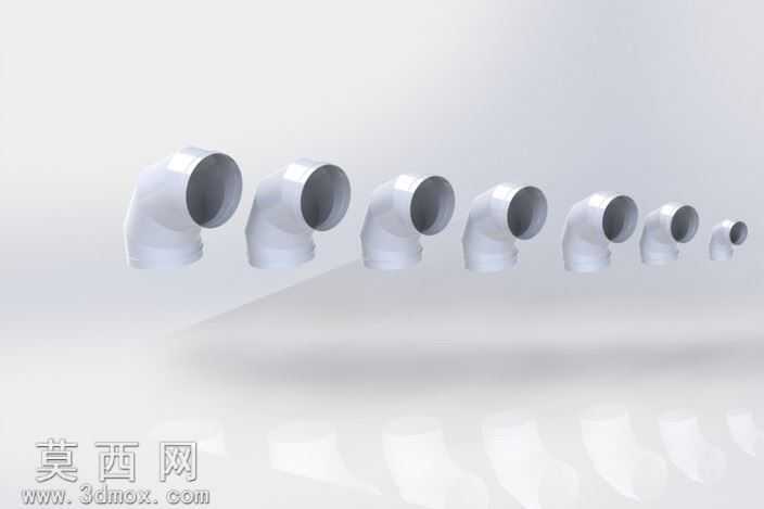 分段的肘90R=1xD