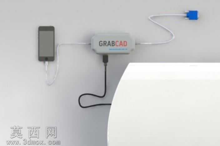 抓住CADIphone信号转换器(苹果闪电连接器连接到HDMI\VGA\USB)