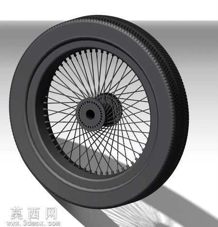 三轮车后方轮胎