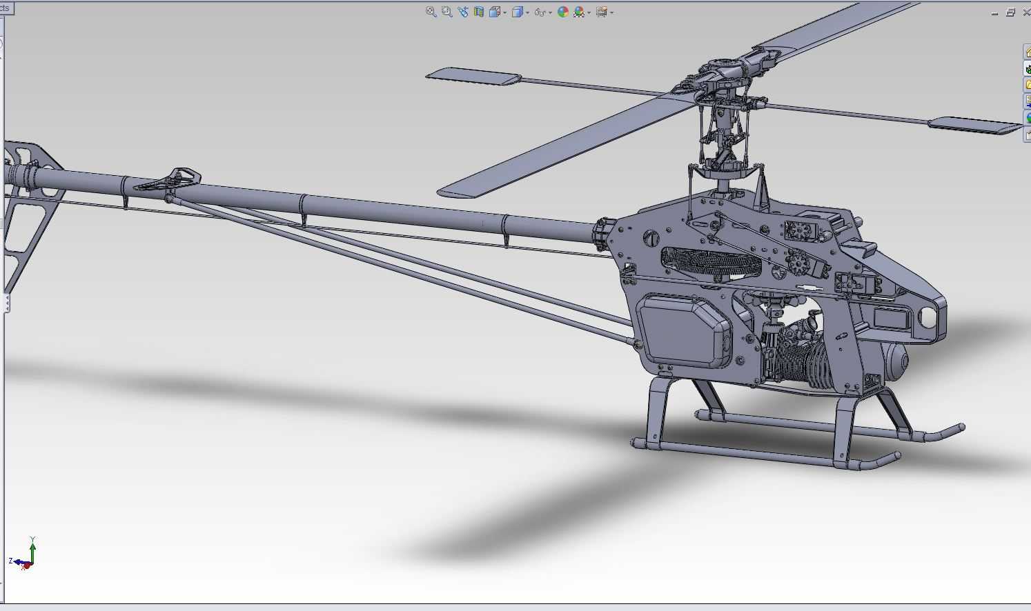 Trex 700 Nitro Solidworks