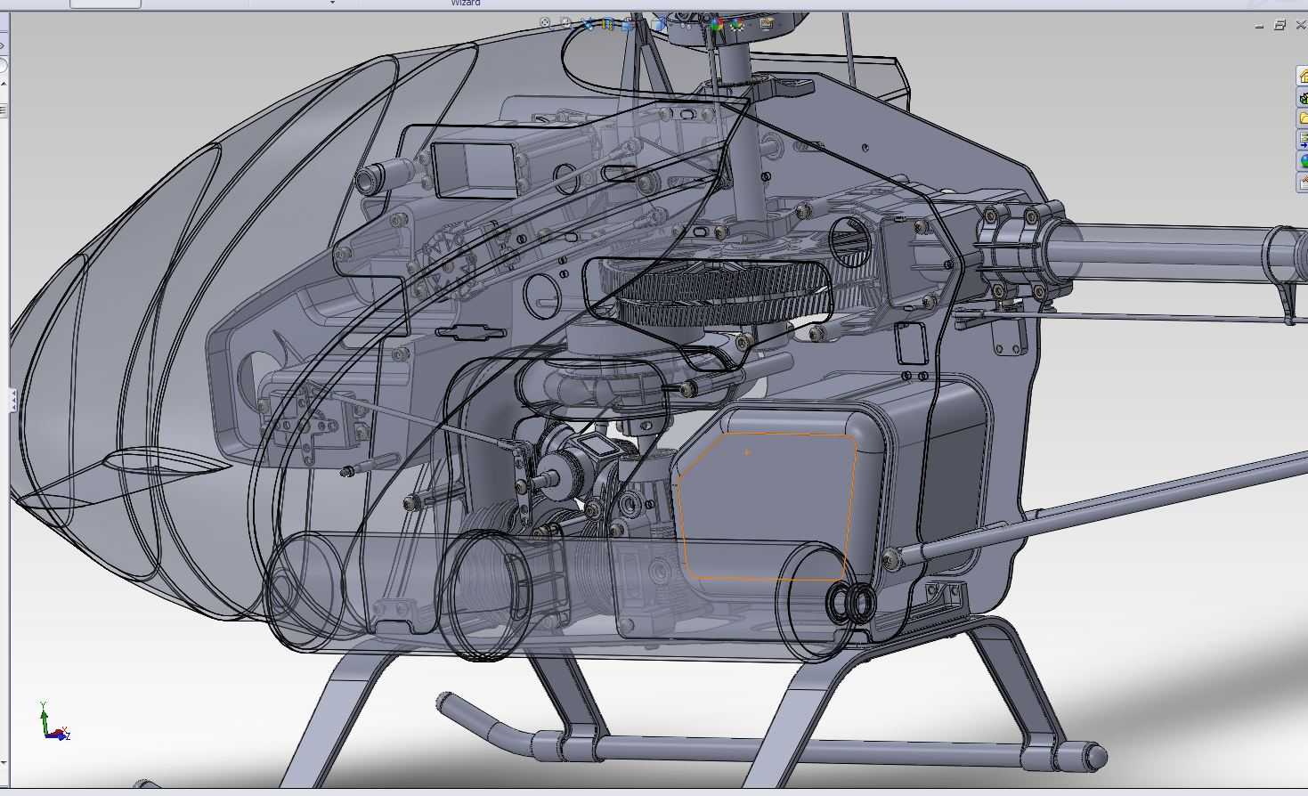 Trex 700 Nitro Solidworks