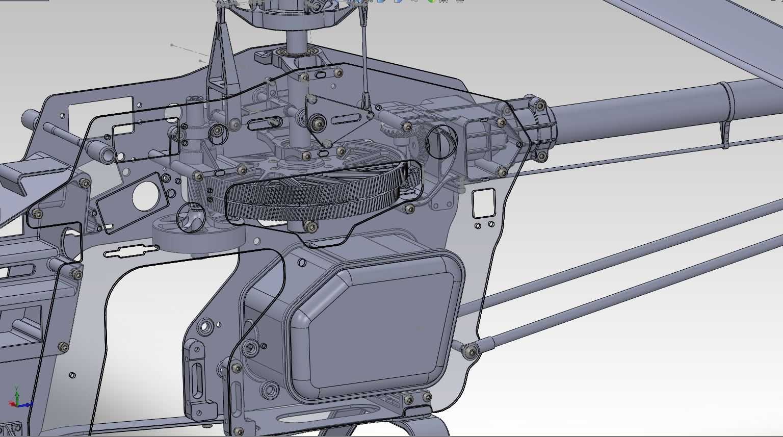 Trex 700 Nitro Solidworks