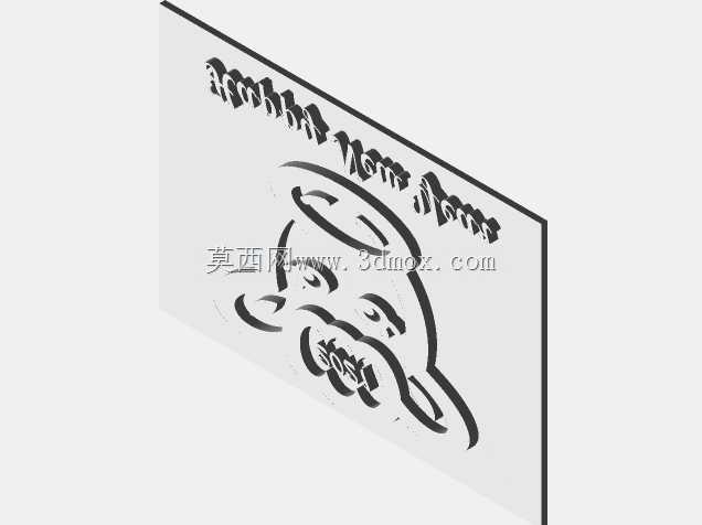 3D打印2021贺卡模型