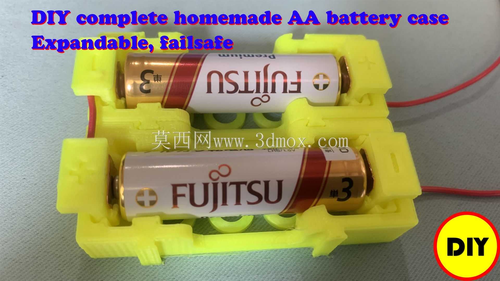 DIY全套自制AA电池盒,可扩展,故障保护