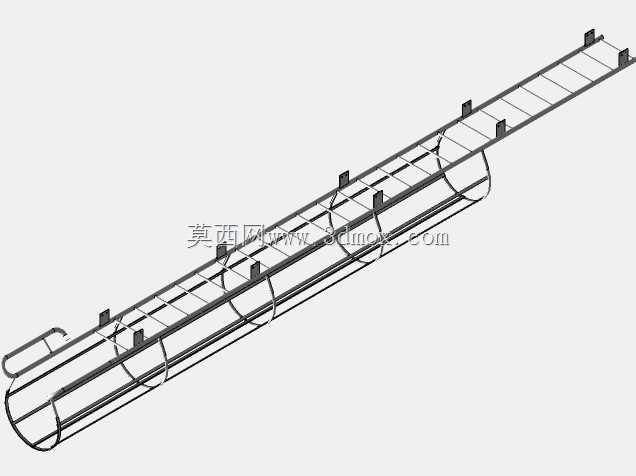 带安全笼的梯子L=670-7090mm