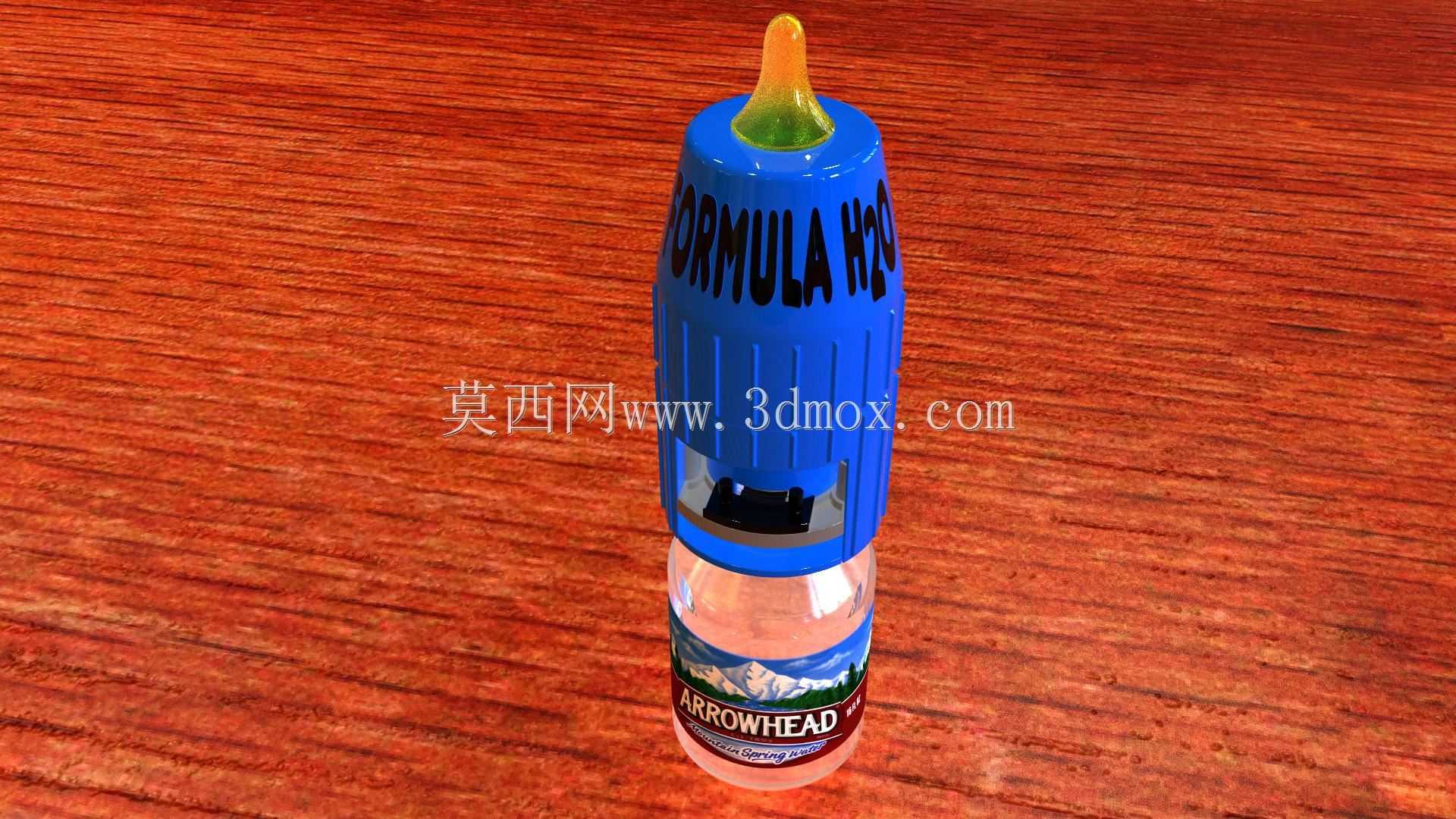 带凸起文字和三重螺纹的婴儿奶瓶适配器设计
