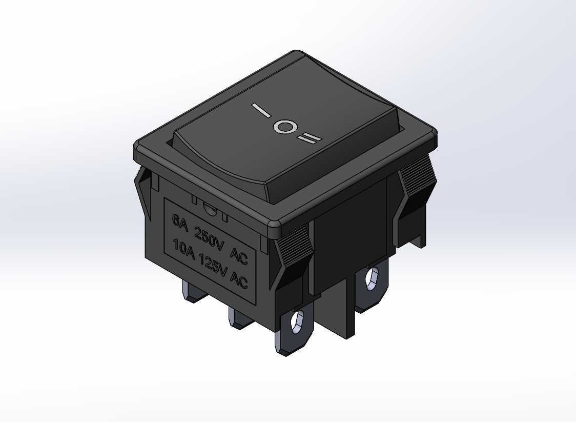 在6A 250V上开关MRS 203A C0 6引脚ON OFF