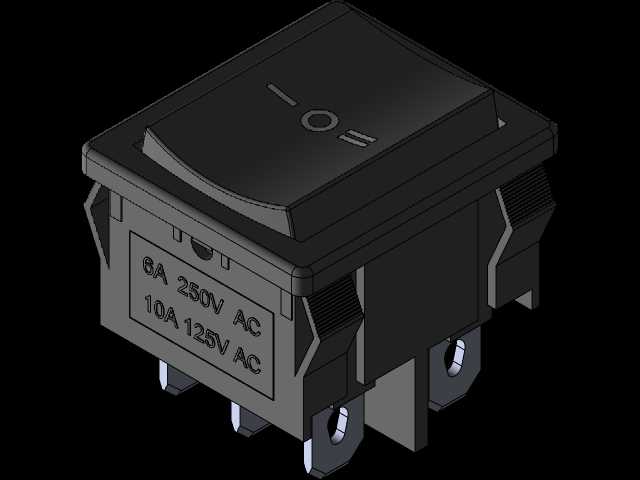 在6A 250V上开关MRS 203A C0 6引脚ON OFF