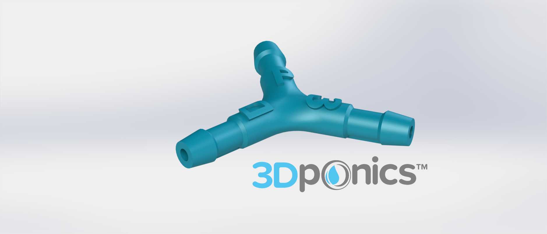 Y-Splitter版本2-3D PONICS滴灌水培系统