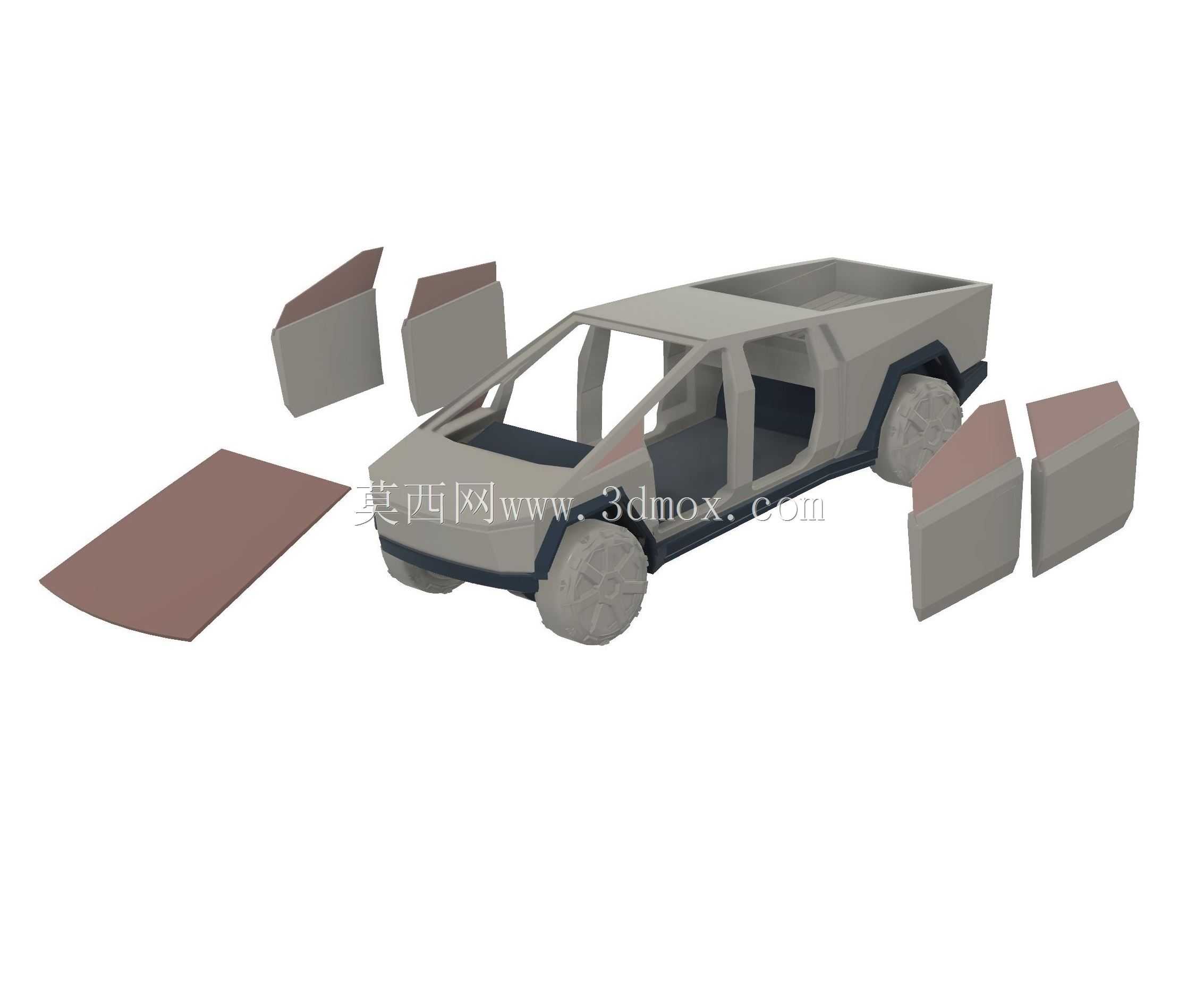 ����ͼֽ��Cybertruckȫ�ߴ�CAD����˹��