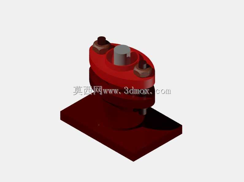 压盖和填料函| Autocad 2014 3D |机械图纸组装