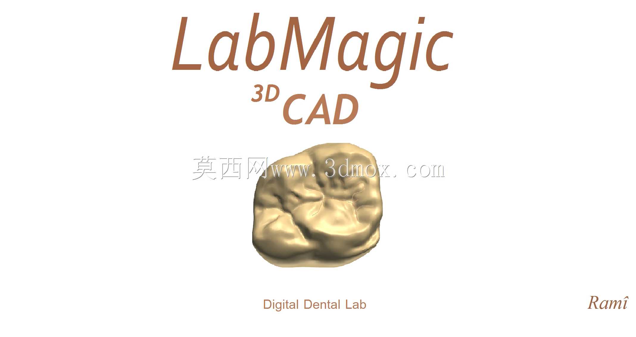 3D徽标(LabMagic 3D CAD)\u0026数字第一磨牙冠