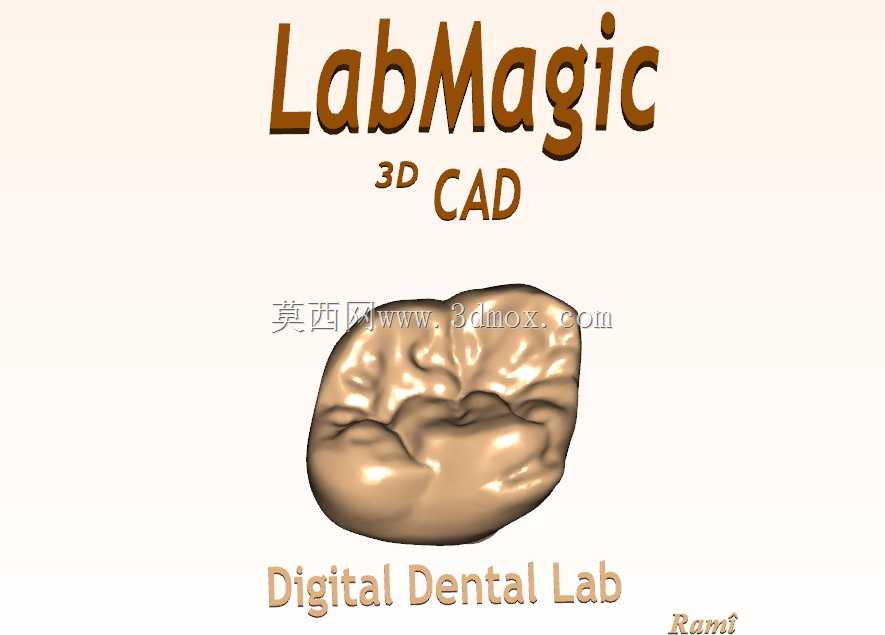 3D徽标(LabMagic 3D CAD)\u0026数字第一磨牙冠