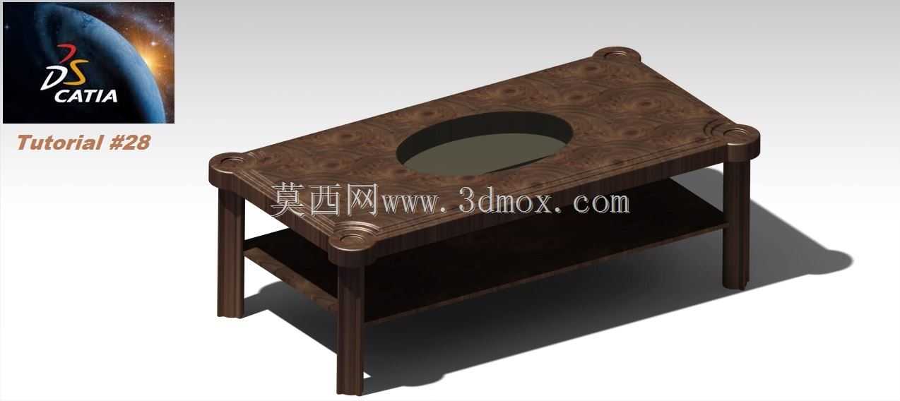 漂亮的木制咖啡桌