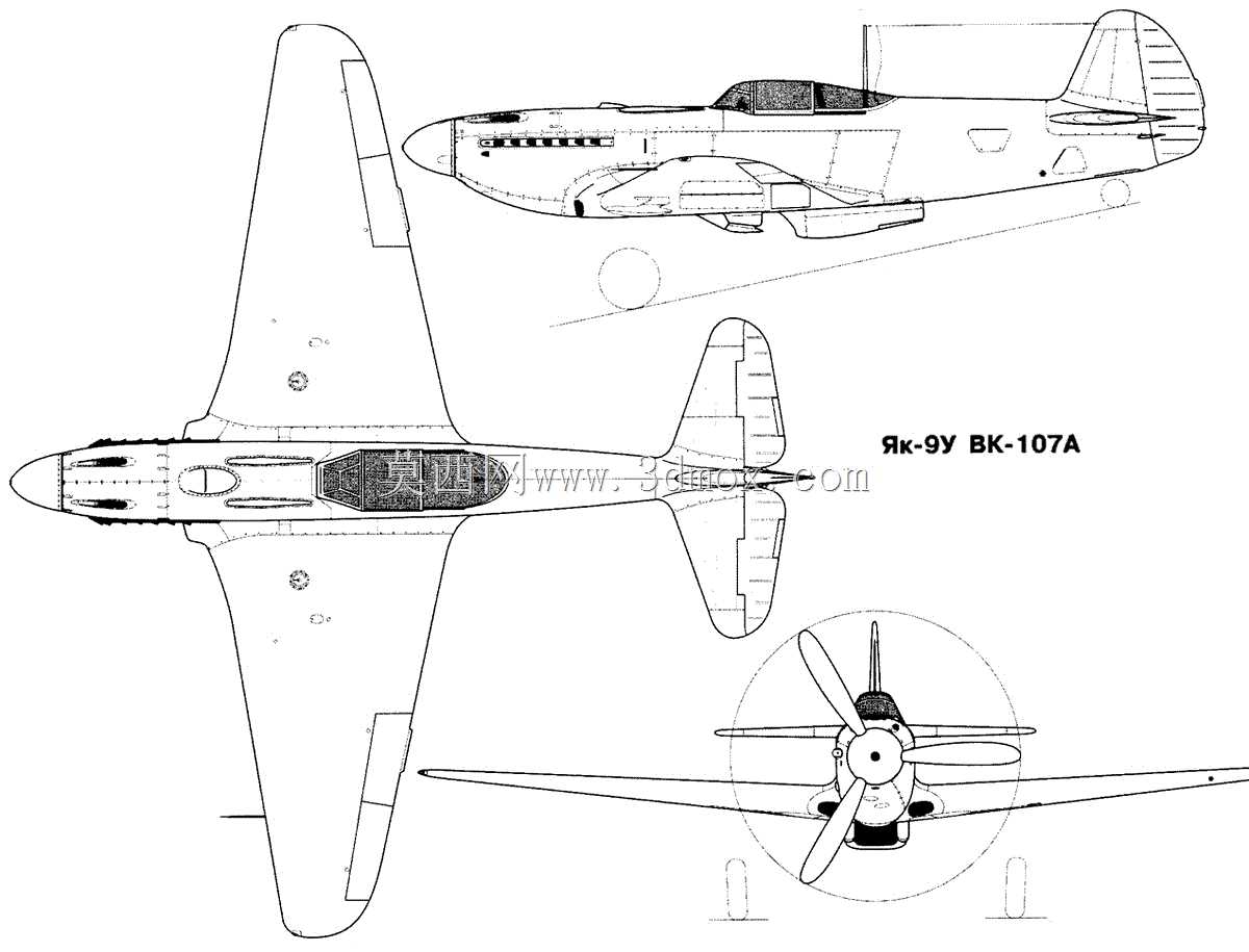 �ɻ�ģ��Yak-9u 1:12�����ڿ�ս