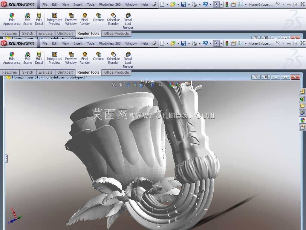 3D打印显示:蜂蜜注射器