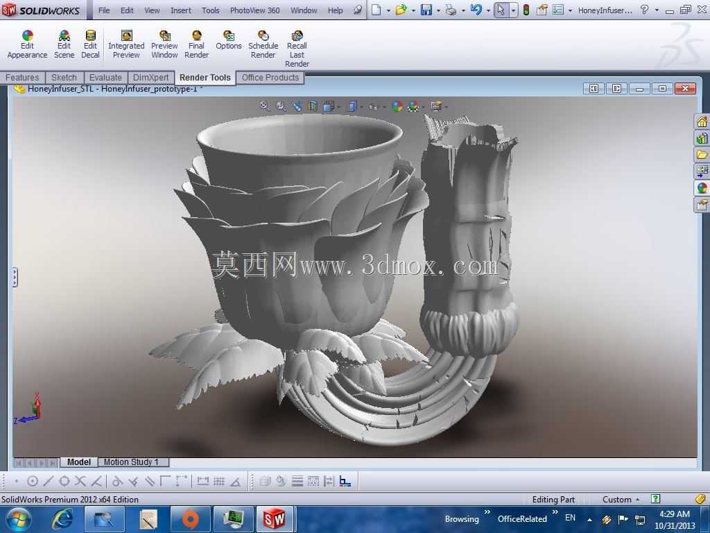 3D打印显示:蜂蜜注射器