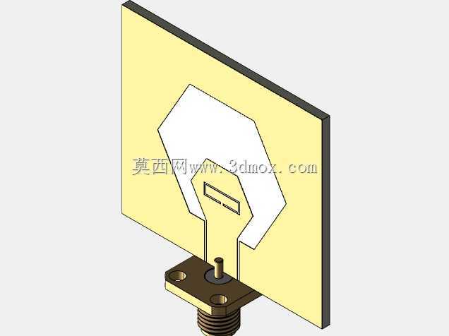 带WLAN带阻的六角槽UWB单极PCB天线