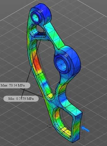 Autodesk�����˼гֱ������ս��Ŀ5 28.02 Kg����СFOS=3.39